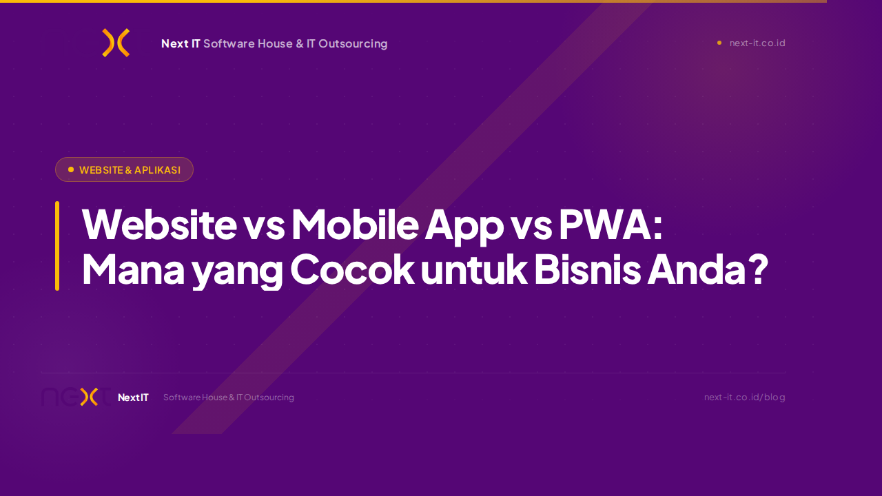 Website vs Mobile App vs PWA: Mana yang Cocok untuk Bisnis Anda?